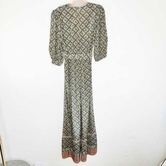 NWT Anthropologie Farm Rio V Neck Sheer Mushroom Print Wide Leg Jumpsuit Medium - Picture 15 of 16